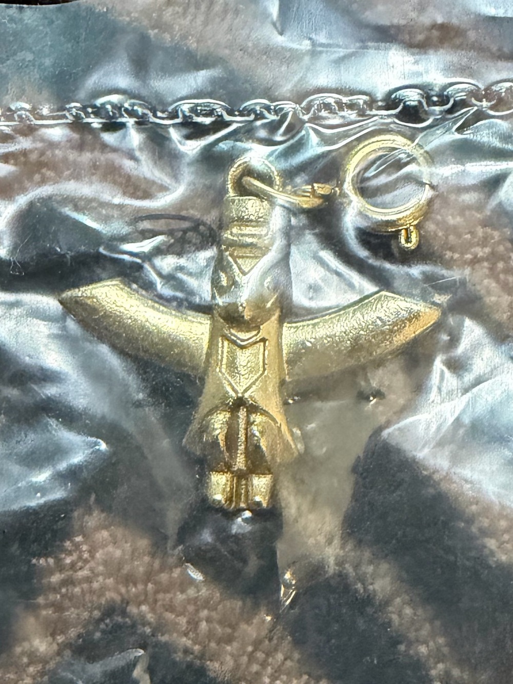 Diamond International Gold Totem Pole Charm